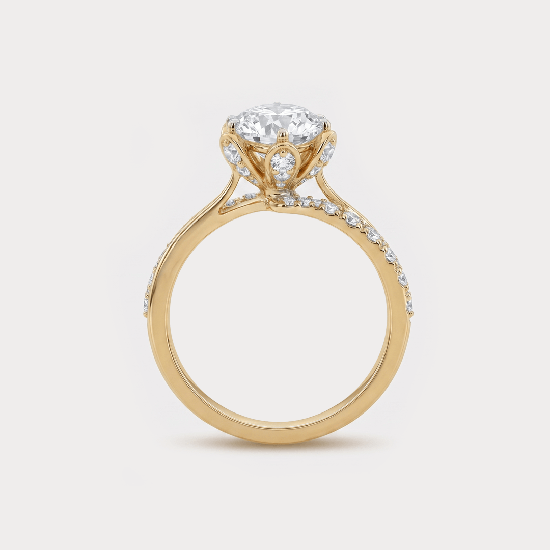 Ornate Extra Brilliant Solitaire Diamond Rings
