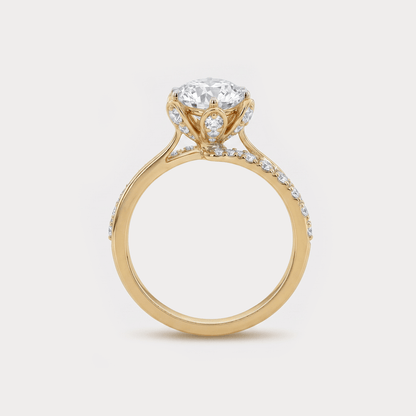 Ornate Extra Brilliant Solitaire Diamond Rings