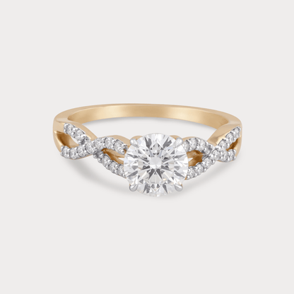 Swan Solitaire Diamond Ring