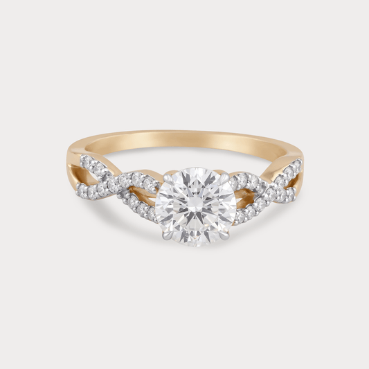 Swan Solitaire Diamond Ring