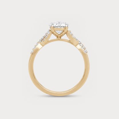 Swan Solitaire Diamond Ring