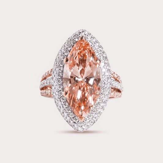 Bloom of Dusk Rose Diamond Cocktail Ring