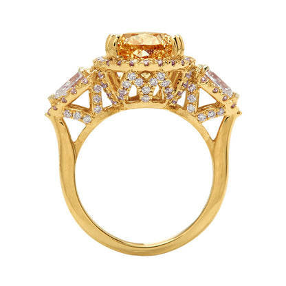 Aukera – Champagne Heartline Pear Ring