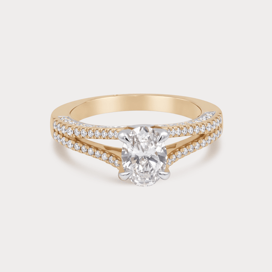 Refrain Solitaire Diamond Ring