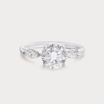 Feuillage Solitaire Diamond Ring