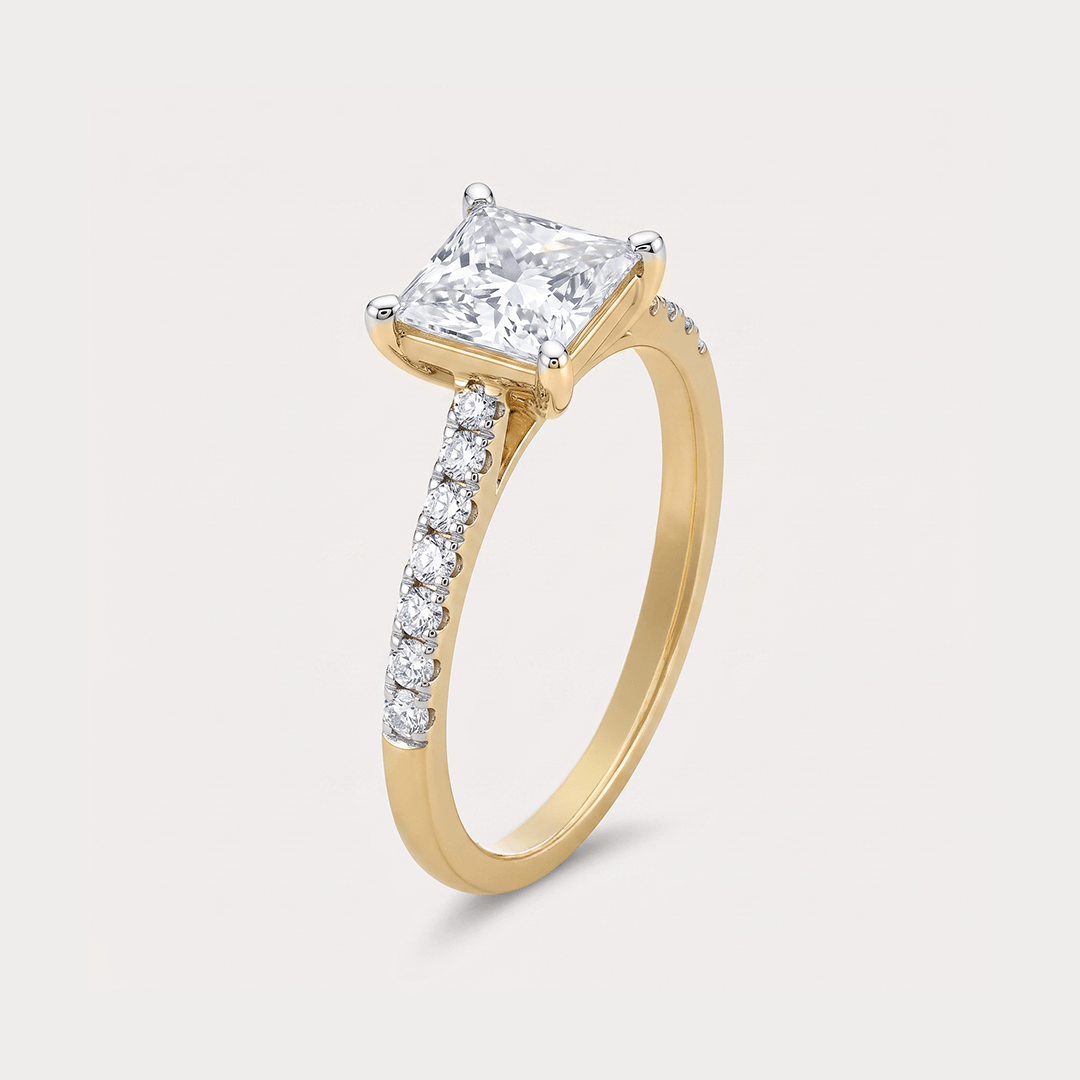 Luce di Luna Solitaire Diamond Ring
