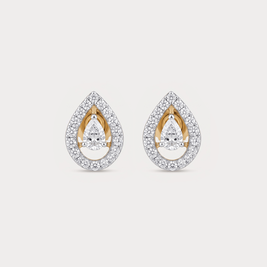 Skyvale Halo Diamond Stud Earrings