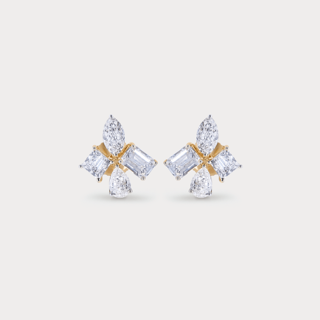 Bel Fiore Cluster Diamond Earrings
