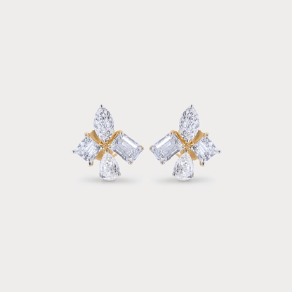 Bel Fiore Cluster Diamond Earrings