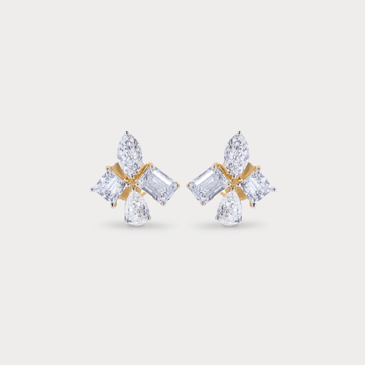 Bel Fiore Cluster Diamond Earrings