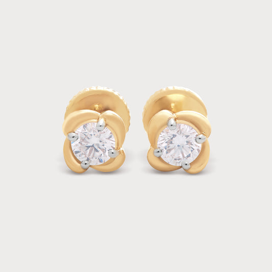 The Gold Peony Studs
