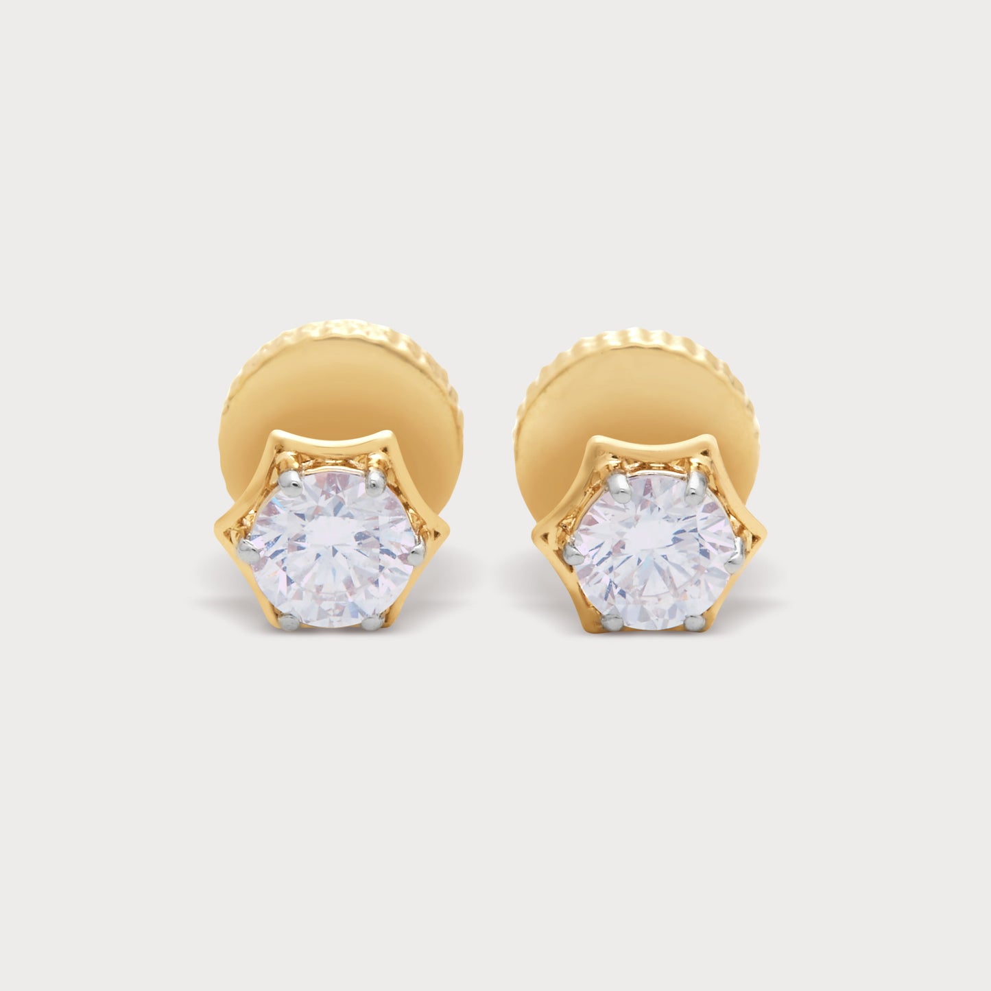 Hexagon Diamond Studs