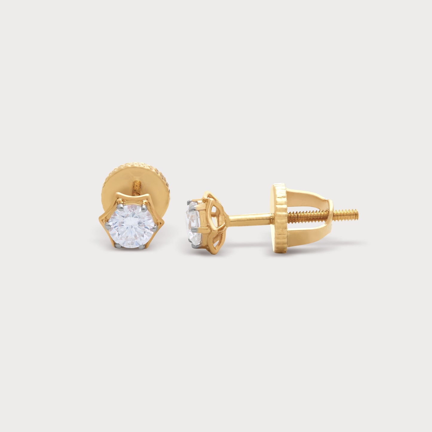 Hexagon Diamond Studs