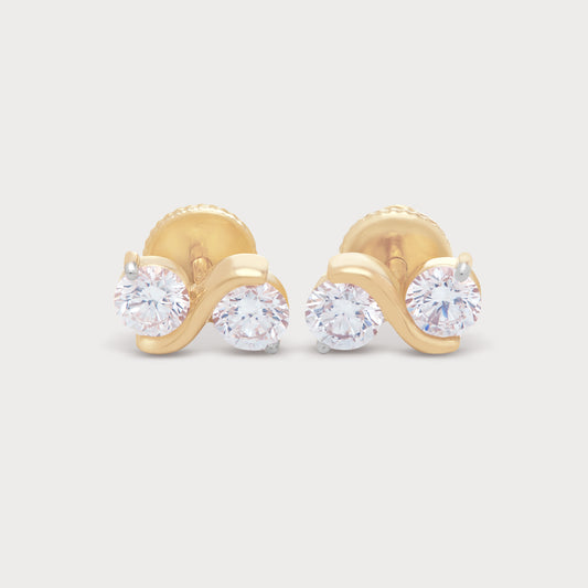 The Golden Yin Yang Studs