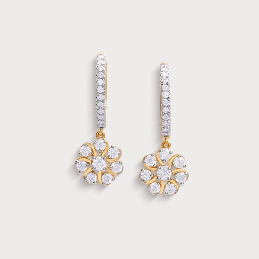 Flowertrain Diamond Hoops