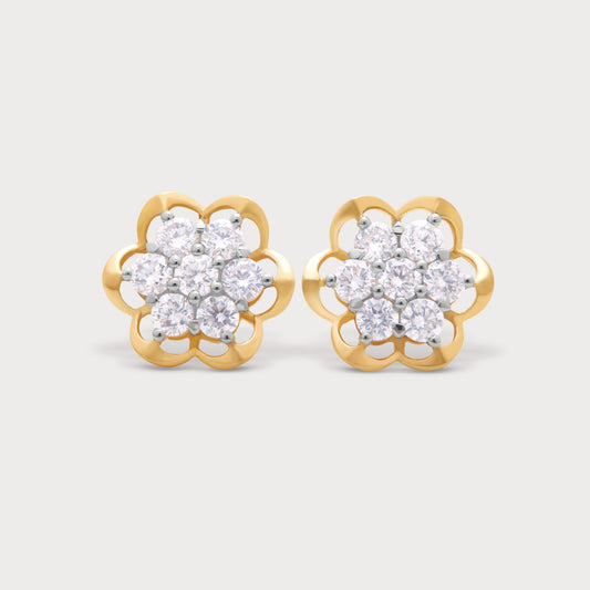 Golden Fig Diamond Studs