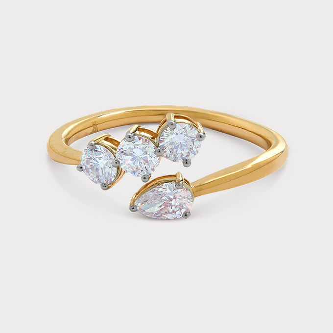 The Crescent Quartet Ring