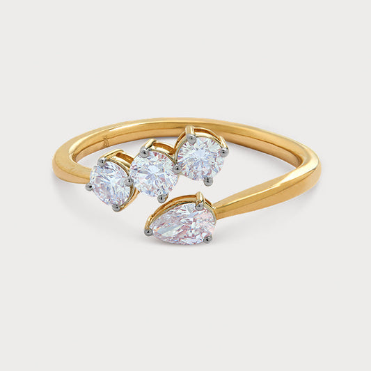 The Crescent Quartet Ring
