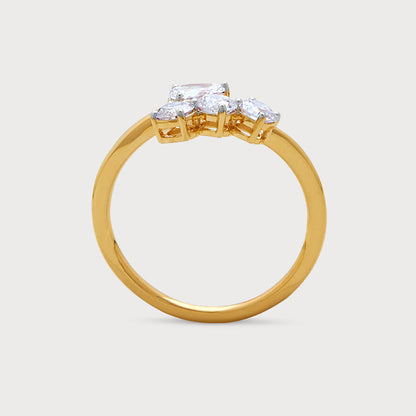 The Crescent Quartet Ring