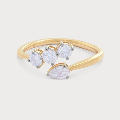 The Crescent Quartet Ring