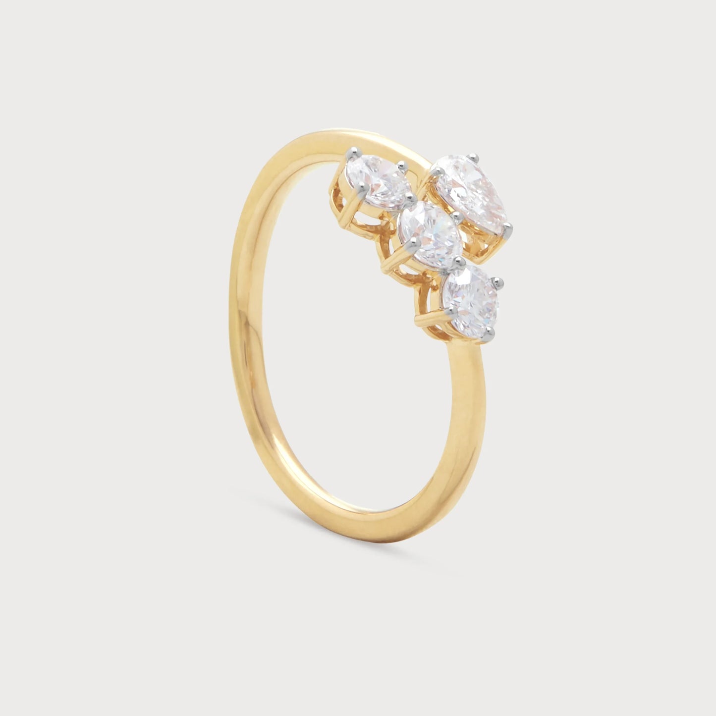 The Crescent Quartet Ring