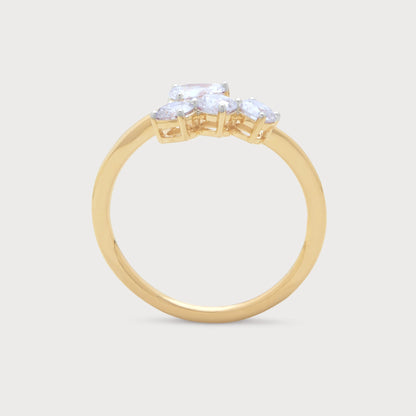 The Crescent Quartet Ring