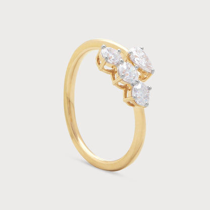 The Crescent Quartet Ring