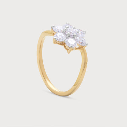 The Bloom Ring - exquisite gold diamond ring with a dazzling floral cluster design, ideal for special occasions or everyday elegance. Shop fine diamond jewelry.