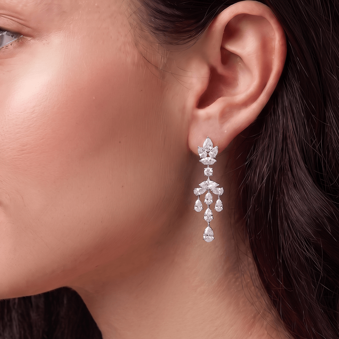 Windloomed Dangle Diamond Earrings