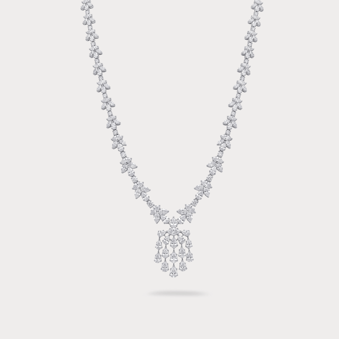 Wholeheart Princess Center Drop Diamond Necklace
