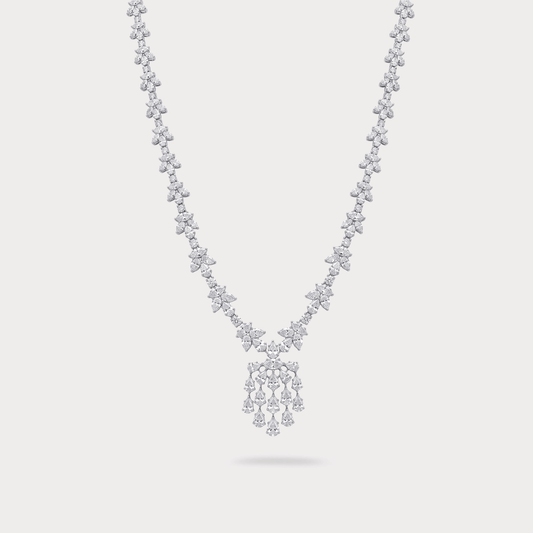 Wholeheart Princess Center Drop Diamond Necklace