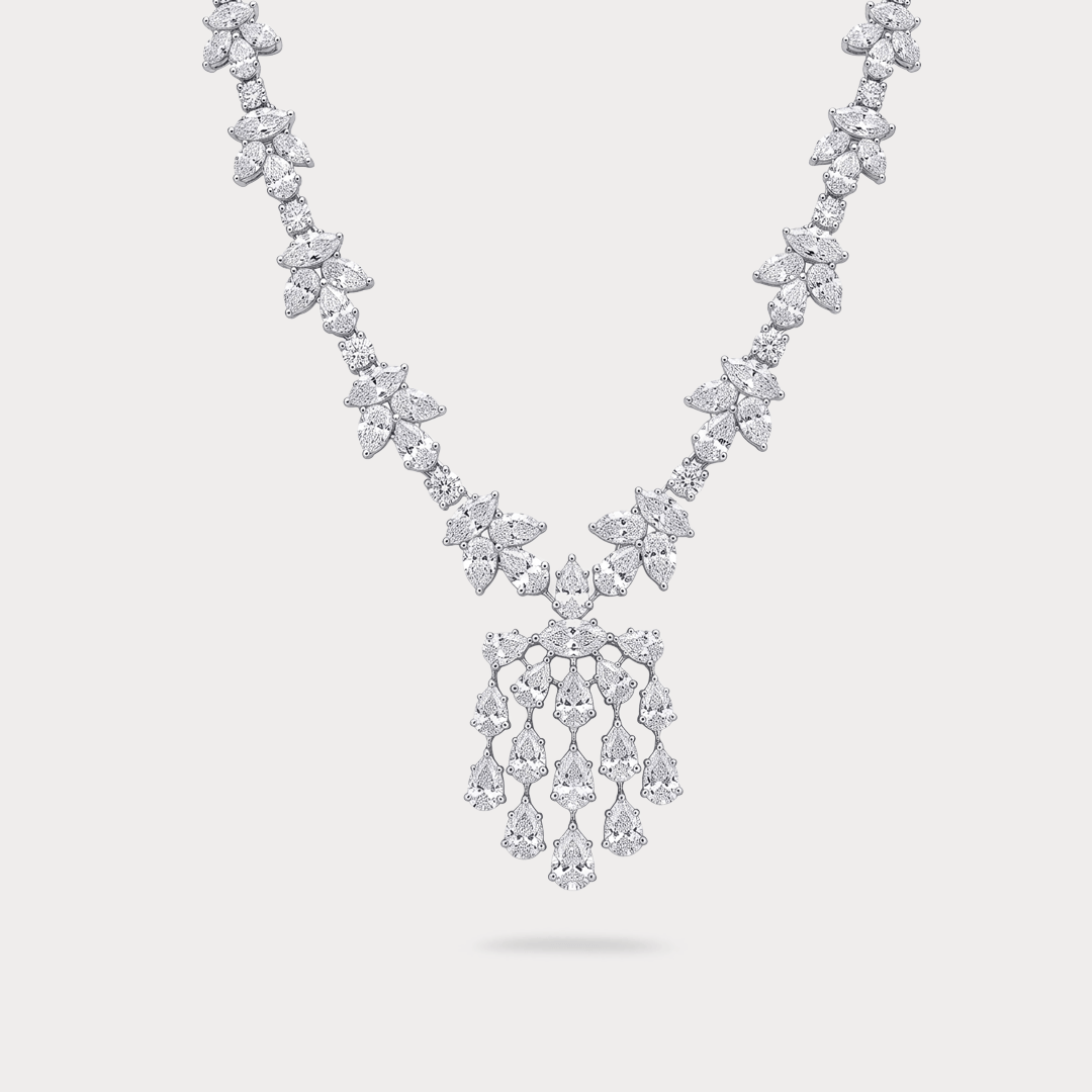 Wholeheart Princess Center Drop Diamond Necklace