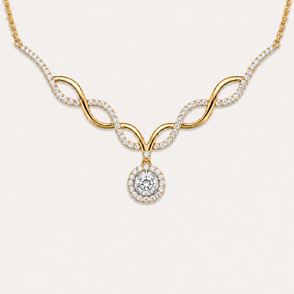 Devotion Solitaire Halo Diamond Mangalsutra