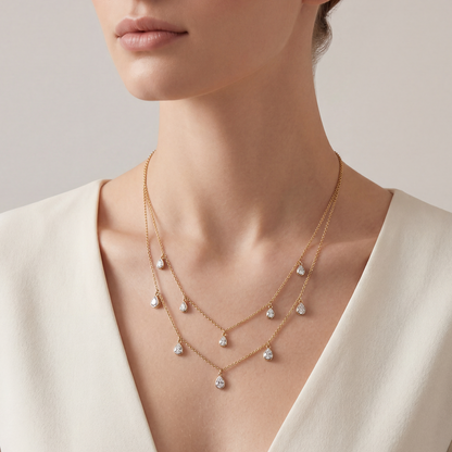 Dancing Diamond Necklace