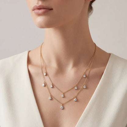 Dancing Diamond Necklace