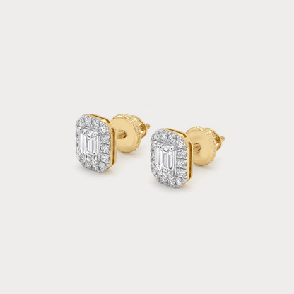 Crown of Light Halo Diamond EarRing