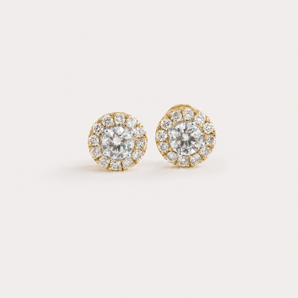 Luisant Halo Diamond EarRing
