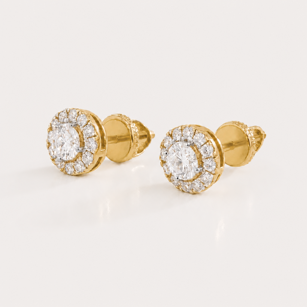 Luisant Halo Diamond EarRing