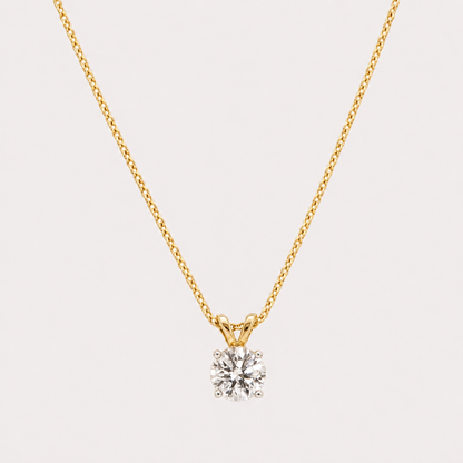 Captivant Solitaire Diamond Pendant Chain