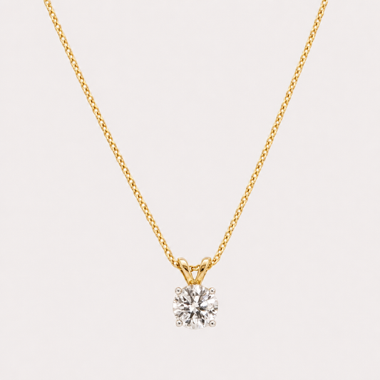 Captivant Solitaire Diamond Pendant Chain