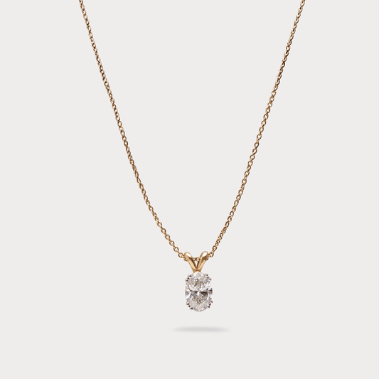 Grace du Ciel Solitaire Diamond Pendant Chain