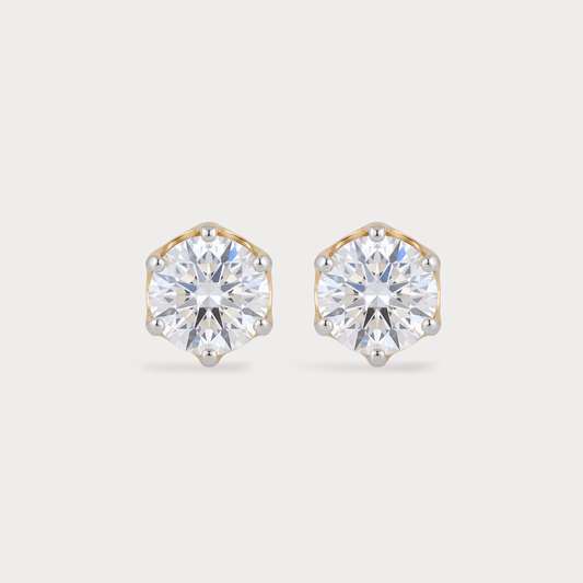 Statement 1 carat Solitaire Diamond Earrings