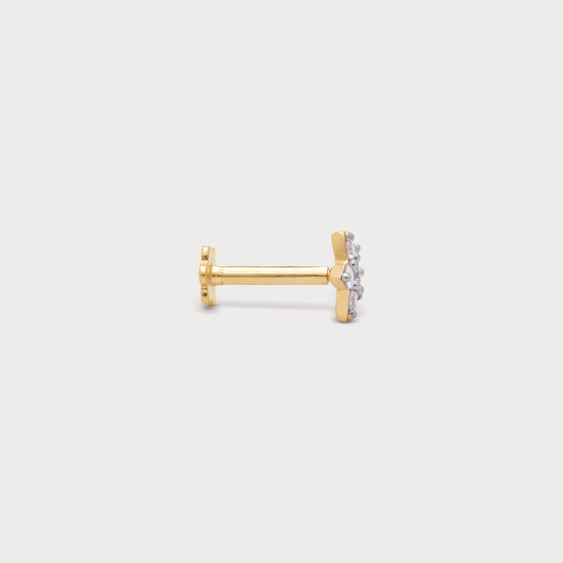 The Stellar Nose Pin - elegant gold diamond nose pin for women, perfect for a sparkling nose piercing. Shop fine diamond jewellery.
