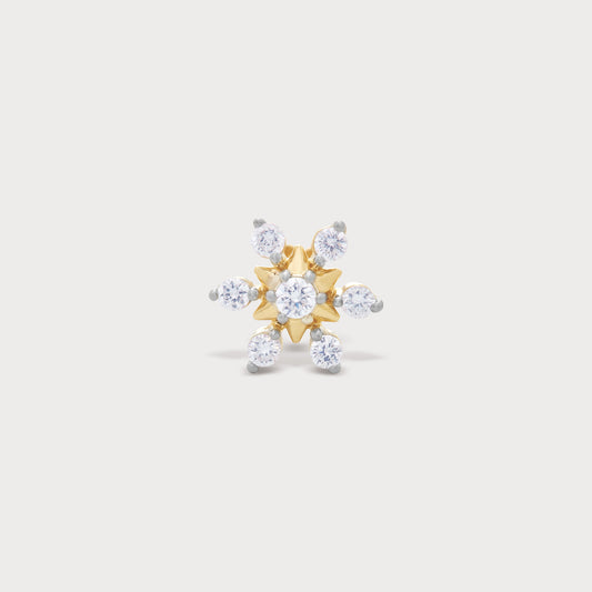 Stellar Cluster Diamond Nose Pin