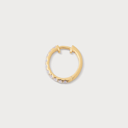 The Eternity Loop Nose Pin - elegant gold hoop nose pin with diamonds, part of our exquisite diamond jewellery collection.