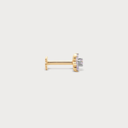 Blooming Spark Diamond Nose Pin