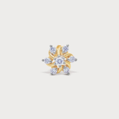 Swish Diamond Nose Pin