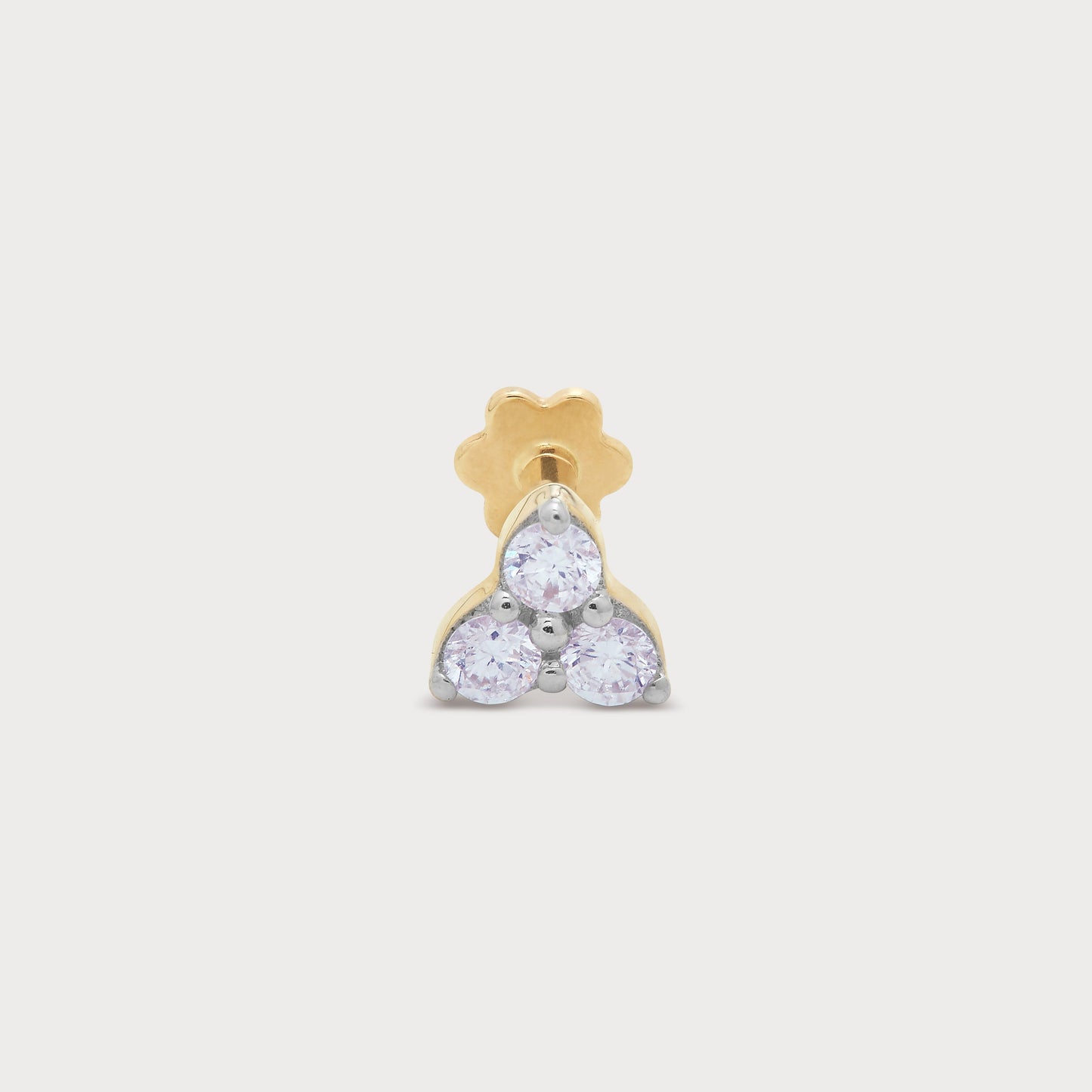 Triple Gleam Diamond Nose Pin
