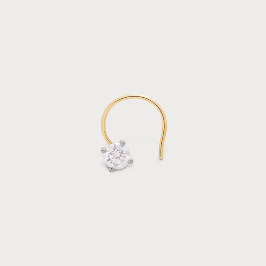 Radiant Solitary Diamond Nose Pin