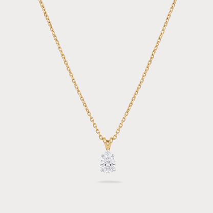 Roseraie Mini-Solitaire Diamond Pendant Chain
